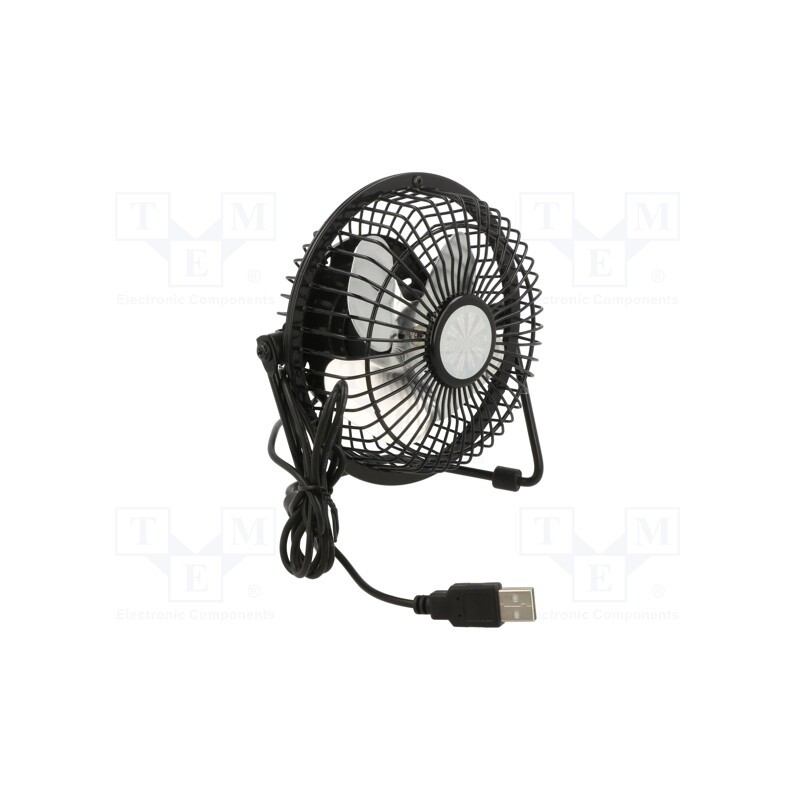 1 pcs x Akasa - AK-UFN01-BK - Fan: AC, 150mm, Plug: straight, black, metal, USB 2.0 A plug