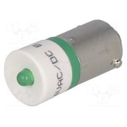 1 pcs x CML INNOVATIVE TECHNOLOGIES - 18602351 - LED lamp, green, BA9S, 24VDC, 24VAC