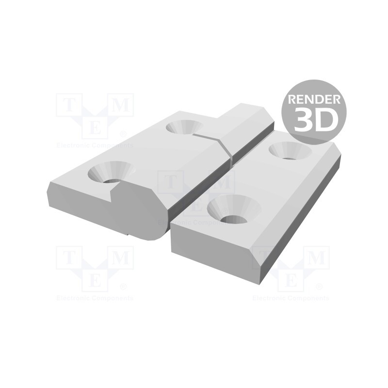 1 pcs x ELESA+GANTER - CFMY.60 SH-6-S - Hinge, Width: 60mm, technopolymer PA, H: 60mm, left, Ø: 6mm