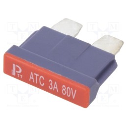 1 pcs x ESKA - 340022-80V - Fuse: fuse, 3A, 80VDC, automotive, 19mm, copper, tinned