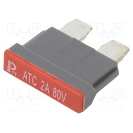 1 pcs x ESKA - 340020-80V - Fuse: fuse, 2A, 80VDC, automotive, 19mm, copper, tinned