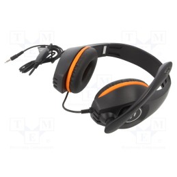1 pcs x GEMBIRD - GHS-05-O - Headphones with microphone, black,orange, Jack 3,5mm, 2m, 32Ω