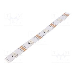 1 m x IPIXEL LED - S010030CB3SB7 - Programmable LED tape, RGB, 5050, 12V, LED/m: 30, 10mm, white PCB