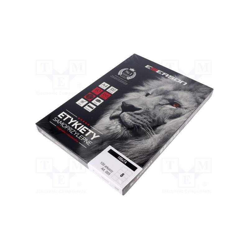 1 pcg x EMERSON - 5902178063991 - Label, self-adhesive, 105x74mm, 100pcs.