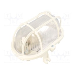 1 pcs x PAWBOL - D.3151P - Lamp: lighting fixture, OVAL60, polycarbonate, E27, IP44, oval