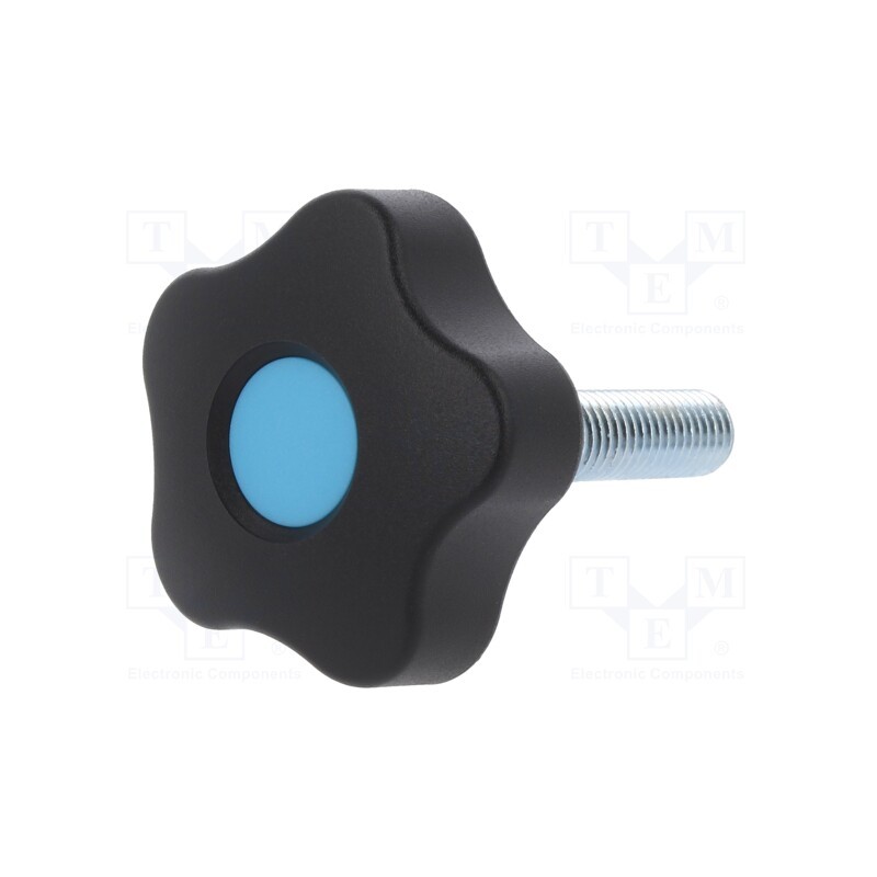 1 pcs x ELESA+GANTER - VCT.50 P-M10X40-C5 - Knob, Ø: 50mm, Ext.thread: M10, 40mm, H: 32mm, technopolymer PP