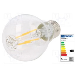 1 pcs x ams OSRAM - 4058075592131 - LED lamp, warm white, E27, 230VAC, 470lm, P: 4W, 2700K, CRImin: 80