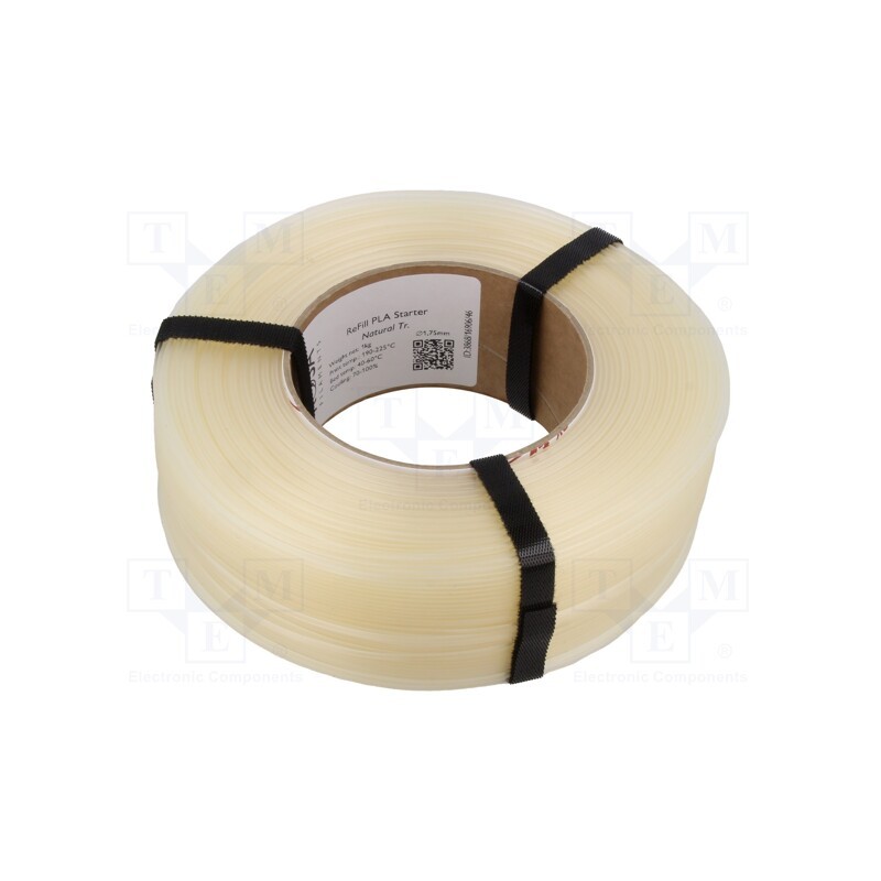 1 rol x ROSA 3D - 5907753133229 - Filament: PLA, 1.75mm, natural (transparent), 190÷225°C, 1kg