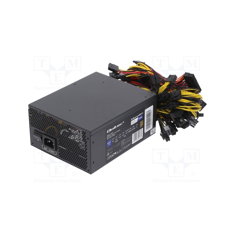 1 pcs x QOLTEC - 50147 - Power supply: computer, ATX, 1.6kW, 150x185x85mm