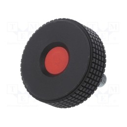 1 pcs x ELESA+GANTER - MBT.50 P-M10X20-C6 - Knob, Ø: 50mm, Ext.thread: M10, 20mm, H: 33mm, technopolymer PP