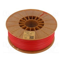 1 rol x ROSA 3D - 5907753133106 - Filament: ABS+, 1.75mm, red, 230÷270°C, 1kg, Table temp: 80÷110°C
