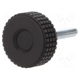 1 pcs x ELESA+GANTER - MBT.30 P-M6X30-C9 - Knob, Ø: 31mm, Ext.thread: M6, 30mm, H: 24mm, technopolymer PP, MBT-P