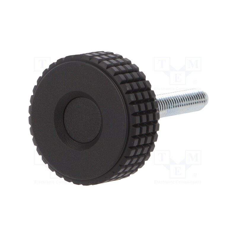 1 pcs x ELESA+GANTER - MBT.30 P-M6X30-C9 - Knob, Ø: 31mm, Ext.thread: M6, 30mm, H: 24mm, technopolymer PP, MBT-P