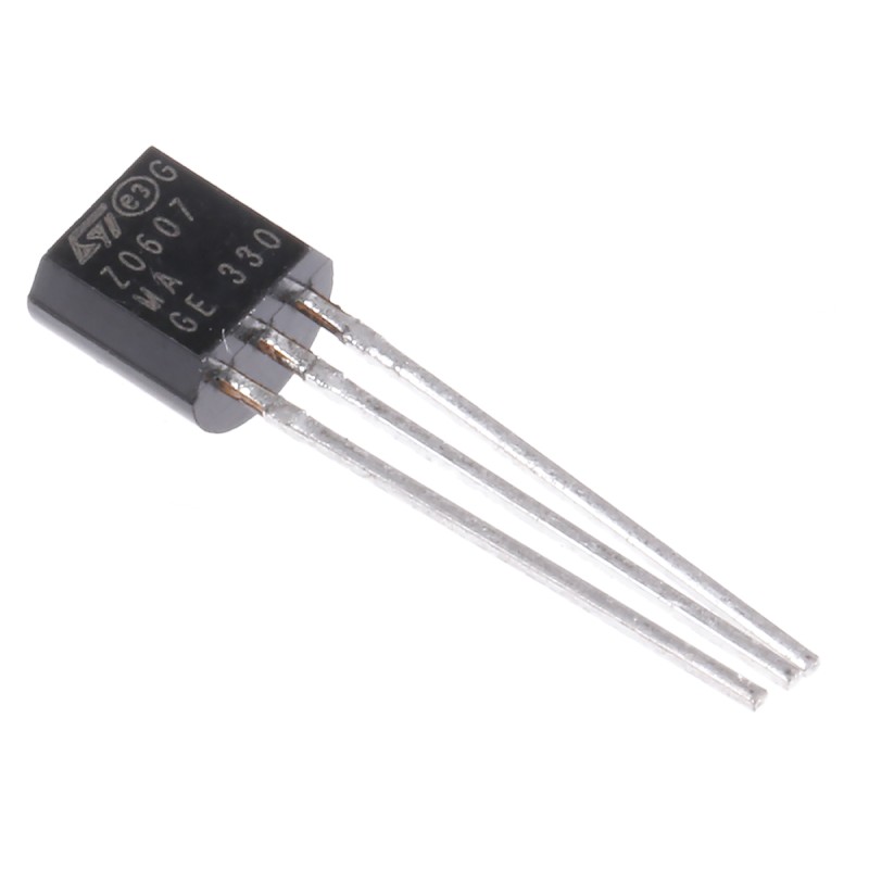 50 pcs - STMicroelectronics Through Hole, 3-pin, TRIAC, 600V, Gate Trigger 1.3V 600V