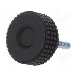 1 pcs x ELESA+GANTER - MBT.30 P-M5X20-C9 - Knob, Ø: 31mm, Ext.thread: M5, 20mm, H: 24mm, technopolymer PP, MBT-P