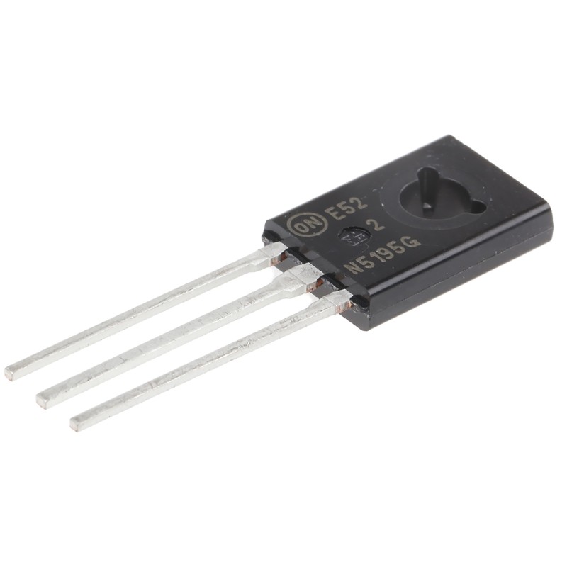 10 pcs - onsemi 2N5195G PNP Transistor, -4 A, -80 V, 3-Pin TO-225AA