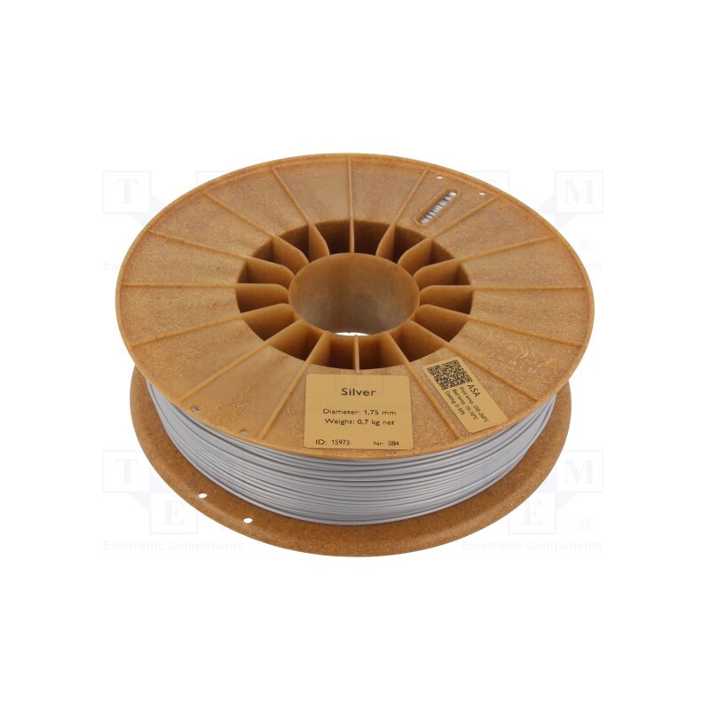 1 rol x ROSA 3D - 5907753130846 - Filament: ASA, 1.75mm, silver, 220÷250°C, 700g