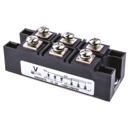2 pcs - Vishay Bridge Rectifier Module, 150A, 1200V, 3-phase, 6-Pin