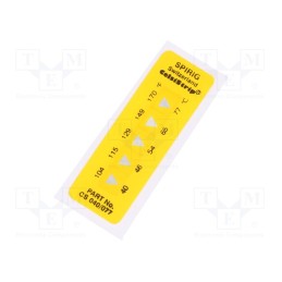 1 pcs x SPIRIG - CS-040/077 - Temperature indicator, 40°C,46°C,54°C,66°C,77°C, °C,°F, 15x45mm