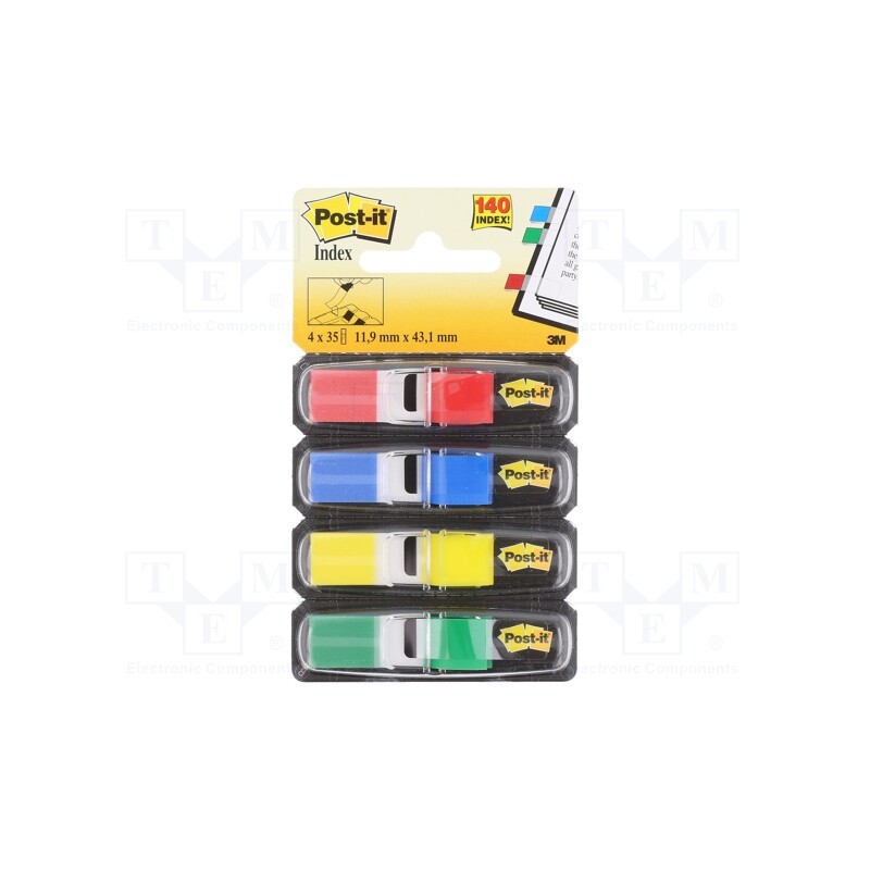 1 pcs x Post-it - 21200508769 - Indexing tabs, L: 11.9mm, W: 43.1mm