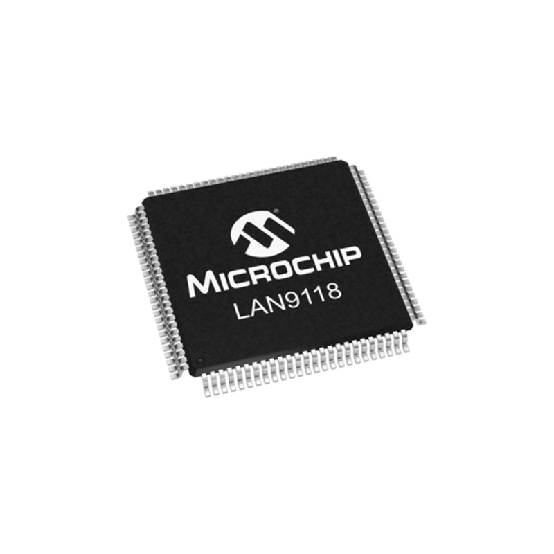 25 pcs - Microchip LAN9118-MT, Ethernet Controller, 10Mbps MII, PCI, 3.3 V, 100-Pin TQFP
