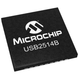 2 pcs - Microchip USB2514B-I/M2, USB Controller, 4-Channel, USB 2.0, 3.3 V, 36-Pin SQFN
