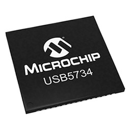 25 pcs - Microchip USB5734-I/MR, USB Controller, 5Gbit/s, USB 3.0, 1.2 V, 3.3 V, 64-Pin SQFN