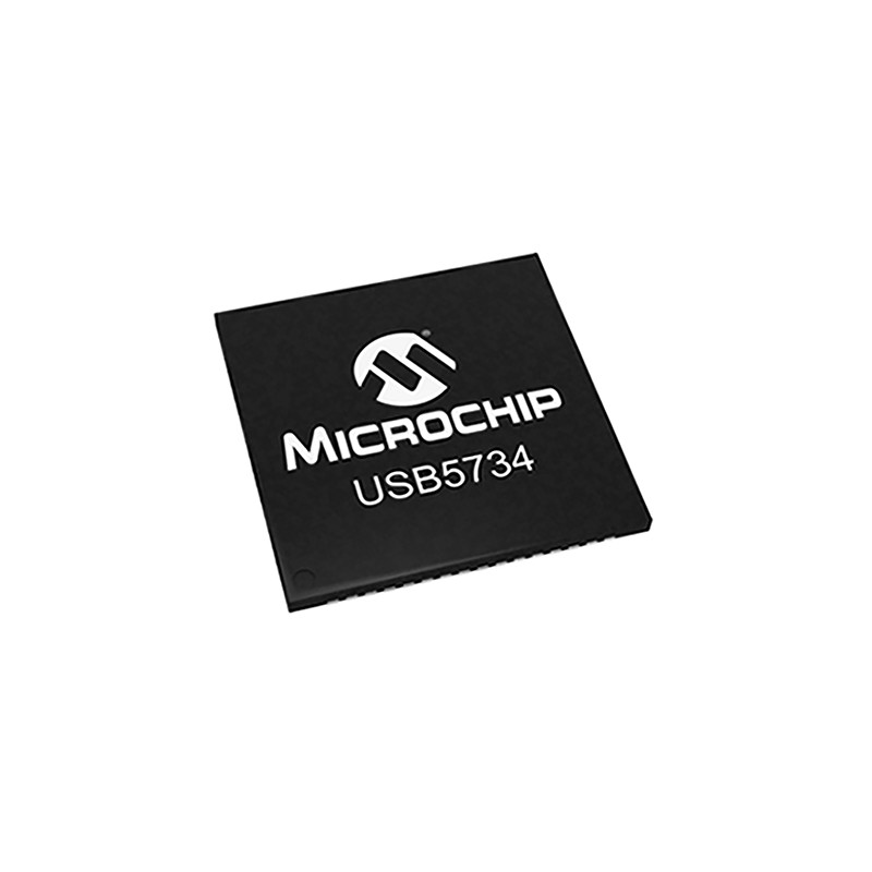 25 pcs - Microchip USB5734-I/MR, USB Controller, 5Gbit/s, USB 3.0, 1.2 V, 3.3 V, 64-Pin SQFN