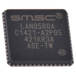 2 pcs - Microchip LAN9500A-ABZJ, Ethernet Controller, 100Mbps MII, USB, 3.3 V, 56-Pin QFN
