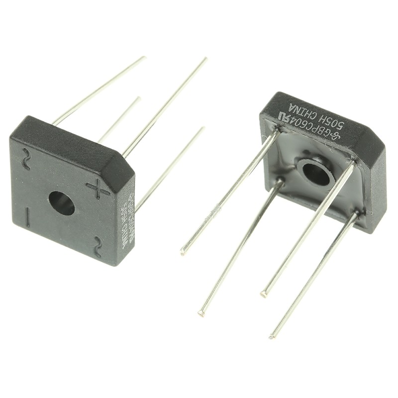 5 pcs - Vishay Bridge Rectifier, 6A, 400V, 4-Pin