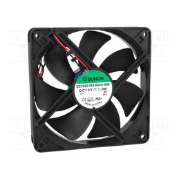 1 pcs x SUNON - EEC0251B3-000U-A99 - Fan: DC, axial, 12VDC, 120x120x25mm, 127.42m3/h, 34dBA, Len: 330mm