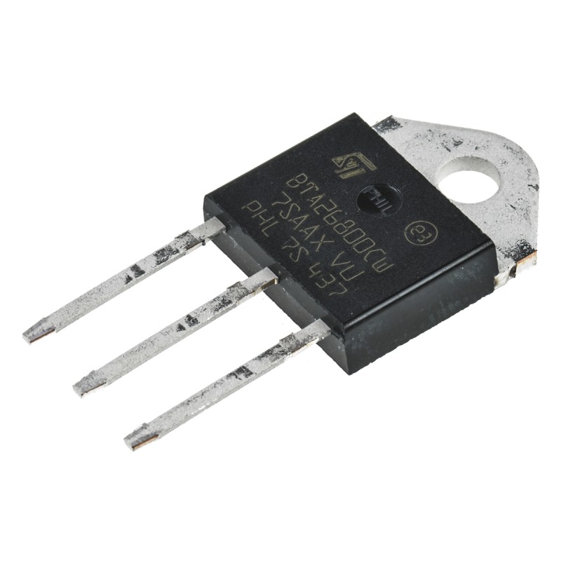 5 pcs - STMicroelectronics Through Hole, 3-pin, TRIAC, 800V, Gate Trigger 1.3V 800V