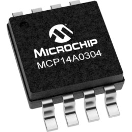 10 pcs - Microchip MCP14A0304-E/MS, MOSFET 2, 3 A, 18V 8-Pin, MSOP