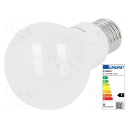 1 pcs x PHILIPS - 8718696577554 - LED lamp, warm white, E27, 230VAC, 806lm, P: 8W, 200°, 2700K