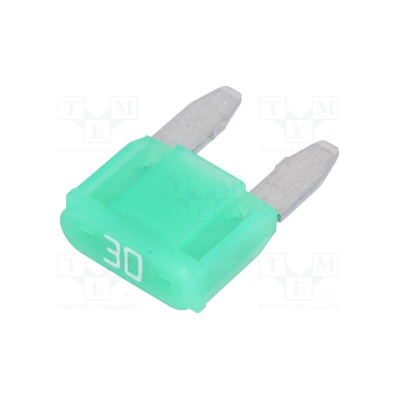1 pcs x LITTELFUSE - 0MINI030.HXGLO - Fuse: fuse, 30A, 12VDC, automotive, 10.9mm, SMART GLOW