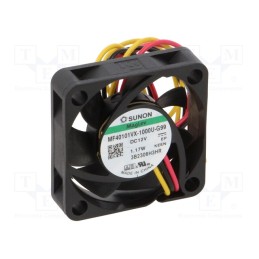 1 pcs x SUNON - MF40101VX-1000U-G99 - Fan: DC, axial, 12VDC, 40x40x10mm, 16.82m3/h, 31.4dBA, Vapo, 8500rpm