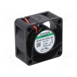 1 pcs x SUNON - MF40201V3-1000U-A99 - Fan: DC, axial, 12VDC, 40x40x20mm, 10.69m3/h, 16.5dBA, Vapo, 5000rpm