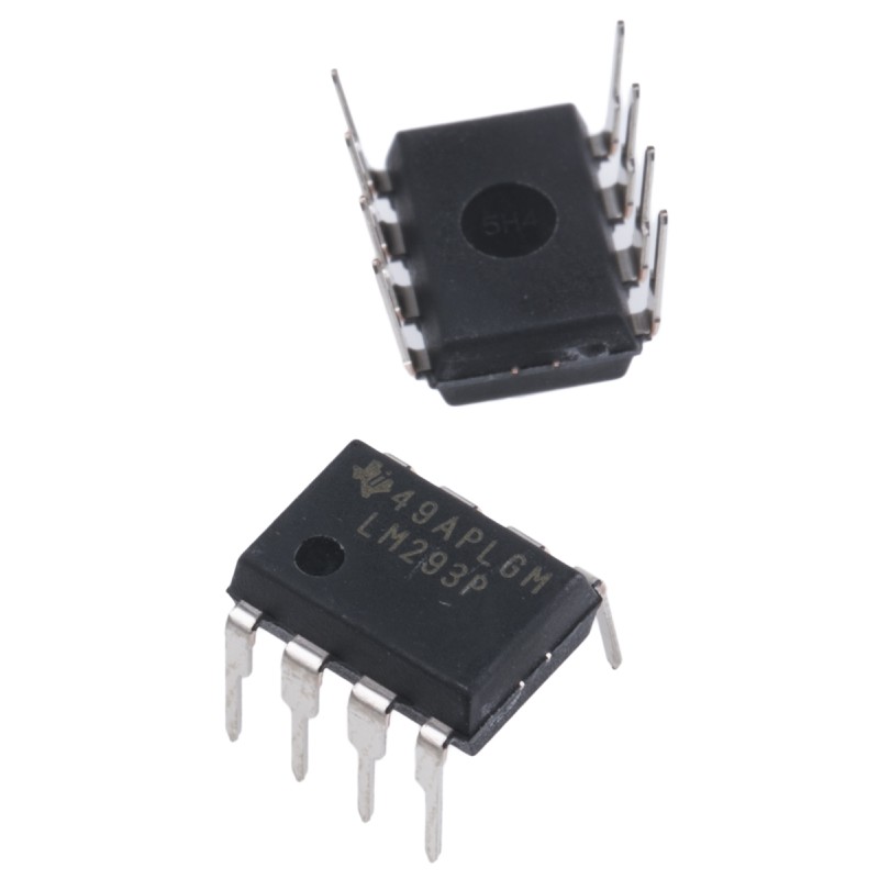 100 pcs - LM293P Texas Instruments, Dual Comparator, Open Collector O/P, 1.3μs 3 - 28 V 8-Pin PDIP