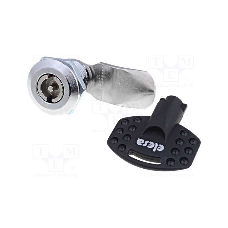 1 pcs x ELESA+GANTER - CQ/A-M22X1,5-45-18 - Lock, zinc alloy, 18mm, nickel, Actuator material: steel