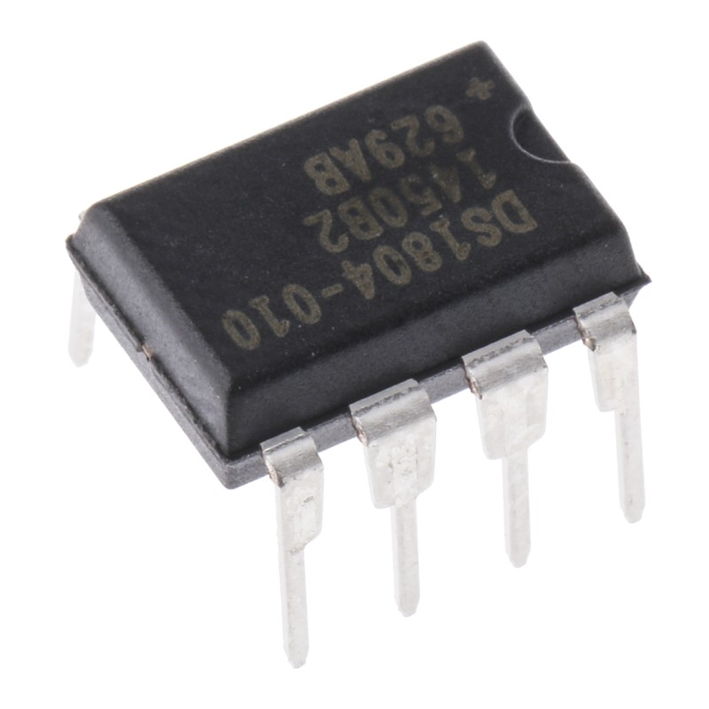 5 pcs - DS1804-010+, Digital Potentiometer 10kΩ 100-Position Linear Increment 8 Pin, PDIP