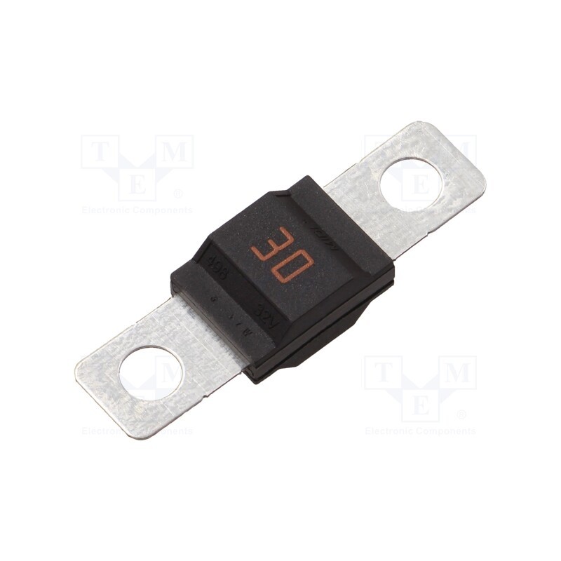 1 pcs x LITTELFUSE - 0498030.H - Fuse: fuse, 30A, 32VDC, M5 screw, automotive, 41mm, copper, MIDI
