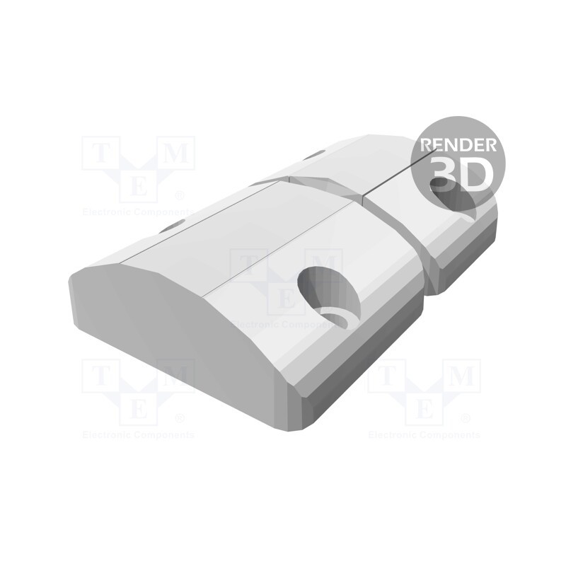 1 pcs x ELESA+GANTER - BMS.32-25-CH4 - Clasp, technopolymer PA, W: 38mm, L: 56.5mm, black, F2: 60N, F1: 100N