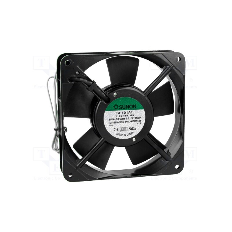 1 pcs x SUNON - SP101AT1122HBL.GN - Fan: AC, axial, 115VAC, 120x120x25mm, 132m3/h(±7%), 46dBA, 2300rpm