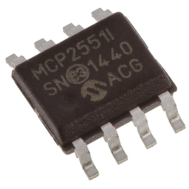 2 pcs - Microchip MCP2551-I/SN, CAN Transceiver 1Mbps ISO 11898, 8-Pin SOIC