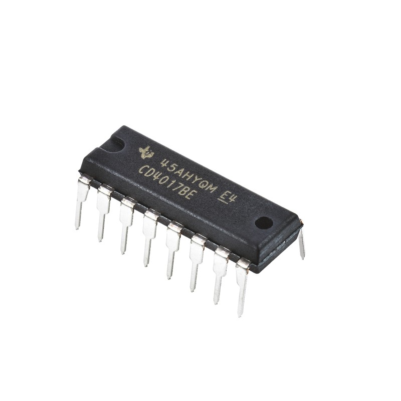 25 pcs - Texas Instruments CD4017BE 5-stage Through Hole Decade Counter CMOS, 16-Pin PDIP
