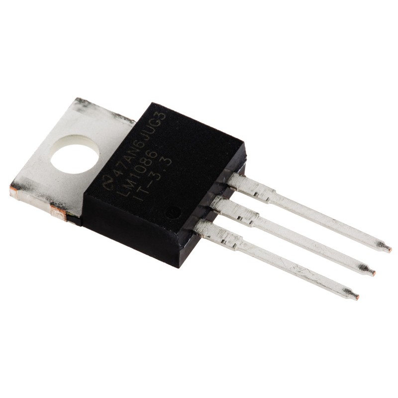 10 pcs - Texas Instruments LM1086IT-3.3/NOPB, 1 Low Dropout Voltage, Voltage Regulator 1.5A, 3.3 V 3-Pin, TO-220