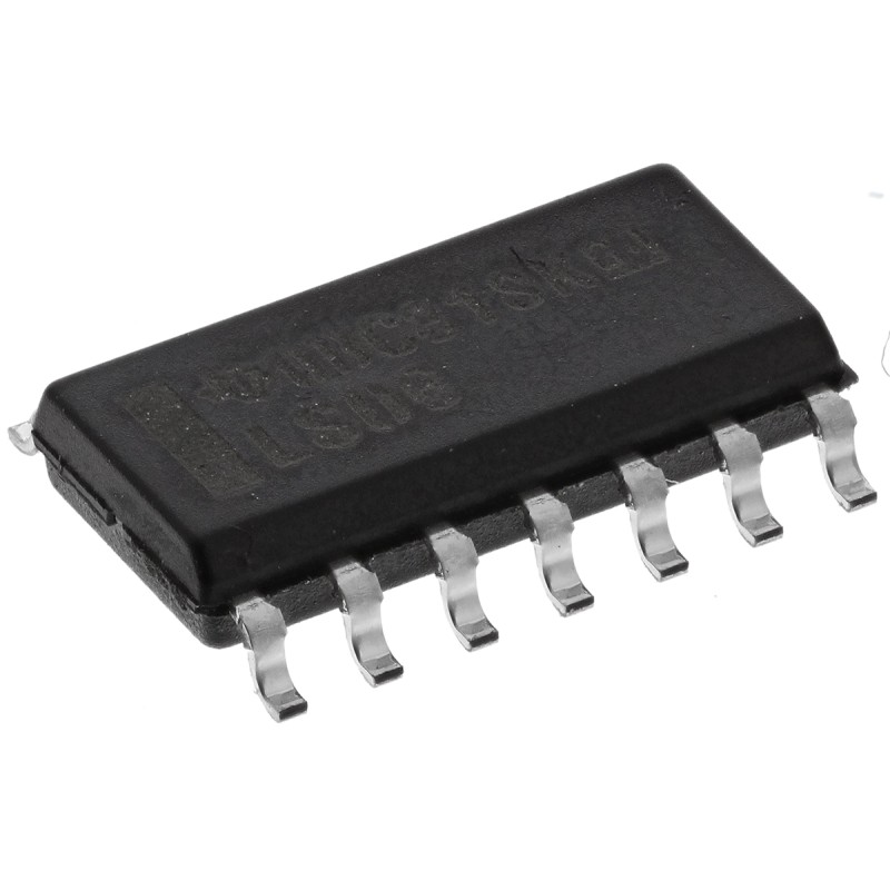 25 pcs - Texas Instruments SN74LS06D Hex-Channel Buffer & Line Driver, Open Collector, Inverting, 14-Pin SOIC