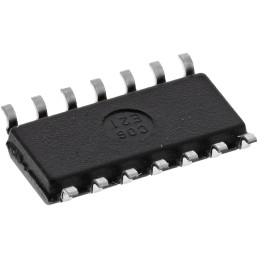 25 pcs - Texas Instruments SN74LS06D Hex-Channel Buffer & Line Driver, Open Collector, Inverting, 14-Pin SOIC