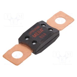 1 pcs x LITTELFUSE - 0298080.TXN - Fuse: fuse, 80A, 32VDC, M8 screw, automotive, 68.6mm, mega