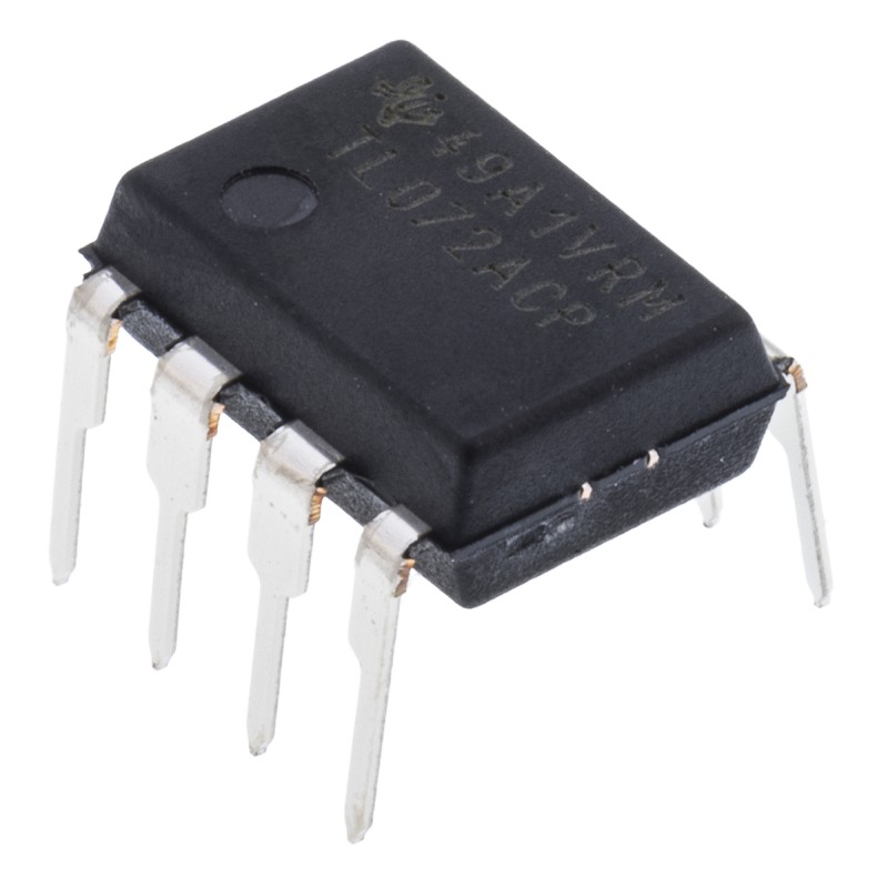 25 pcs - TL072ACP Texas Instruments, Op Amp, 3MHz, 8-Pin PDIP